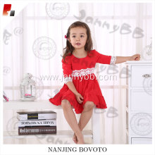 Red cute lace party dress, red Christmas